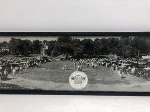 lot 129 image: Vintage Panoramic Ford Model A Restorers Club Photo