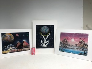 lot 152 image: 3 Signed Sci-Fi Original Artworks