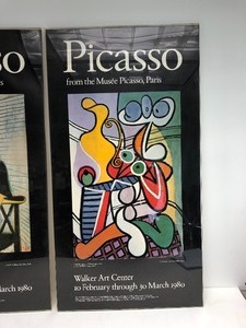 lot 38 image: 2 Vintage PICASSO Exhibition Posters - 1980 Walker Art Center