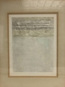 lot 55 image: Framed Signed Numbered Mid Century 1967 Lithograph - The Pool