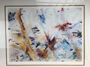 lot 57 image: Very Nice Large Framed Signed Zoe Mac Artist Proof Offset Lithograph - Diffusion