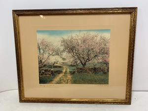 lot 178 image: Antique Framed WALLACE NUTTING Print - Through The Orchard