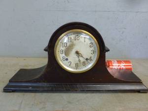 lot 144 image: Antique Hump Top Clock