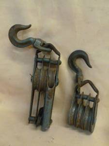 lot 221 image: Vintage Pulleys
