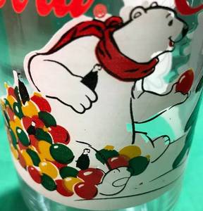 lot 78 image: Vintage Indiana Glass Coca-Cola Tree Trimming Polar Bear 16 oz Glasses -Set of 6