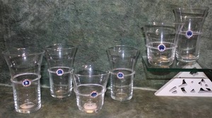 lot 19 image: 6 Pier One Glasses wRhinestone Embellishments