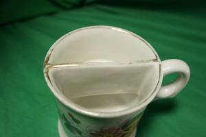 lot 120 image: Vintage Hand Painted Mustache Cup