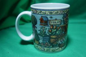 lot 123 image: Lang And Wise Welcome To My Garden Coffee Mug & Perennial Spring Blend Caribou Coffee Mug