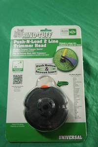 lot 81 image: Rhino-Tuff Push-N-Load 2 Line Trimmer Head - Three in Unopened Packages