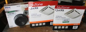 lot 99 image: 3 Nutone Fan Update Kits