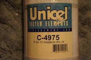 lot 214 image: 2 Unicel C-4975 Replacement Pool Filters for 75 Sq Ft Rainbow RTL-75