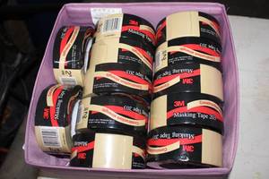 lot 121 image: 12 Rolls of 3M Masking Tape