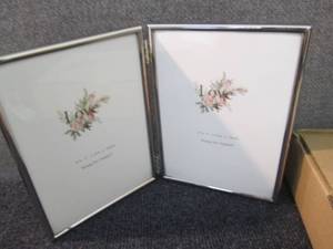 2 Bifold 5x7 Silver Photo Frames...