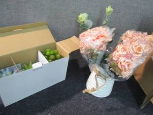 3 Artificial Succulents, Flowers wi...