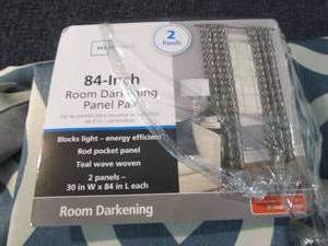 2 - 30x84 inch Room Darkening Curta...