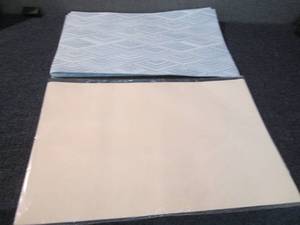 12 Blue Placemats, 4 Off White...