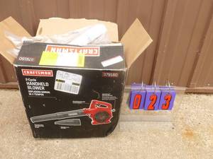Craftsman 2 cycle leaf blower. Appears new in box. As shown.