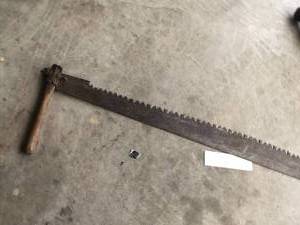 lot 106 image: Antique 2 man Lumber Saw