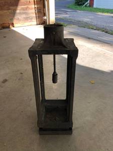 lot 109 image: Cast iron Latern With New Glass panels