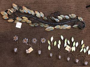 lot 320 image: Decorative coat racks and wine display  Pier one imports