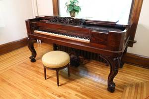 lot 1 image: Early 1900s Antique American Piano  CO. Square Grand Piano