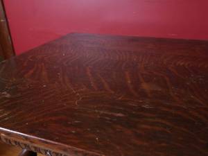 lot 7 image: Very antique Hand carved Scroll Side Table