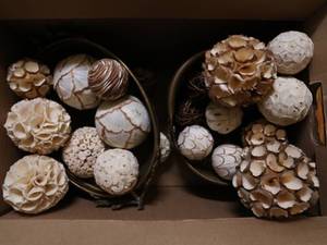 lot 35 image: Brass Decorative Bowls with Schall Decorative Balls