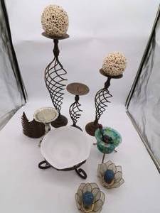lot 39 image: Assorted Candle Holders