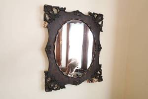 lot 68 image: 1880s Wood Carved Mirror