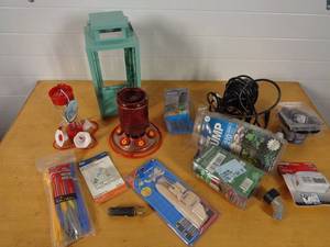 lot 94 image: Pond Pumps, Bird Feeders, Hardware, Etc