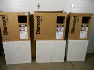 lot 26 image: 3 Wall Cabinets with Cosmetic Damage