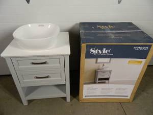 lot 36 image: New Bathroom Vanity with Vessel Sink (see details)