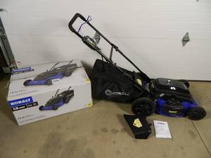 lot 39 image: New Kobalt 21 inch Electric Lawn Mower