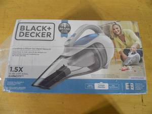 lot 49 image: New Black and Decker Cordless Hand Vacuum