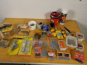 lot 108 image: Hardware, Fasteners, Tools, Etc