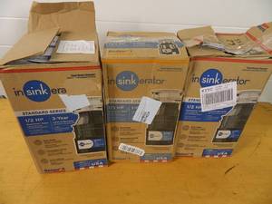 lot 169 image: 3 Garbage Disposals (open box)