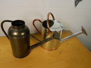 lot 206 image: 2 New Metal Watering Cans