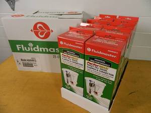 lot 217 image: Plumbers Pack Case of 10 Fluidmaster Toilet Fill Valve and Connector Kit
