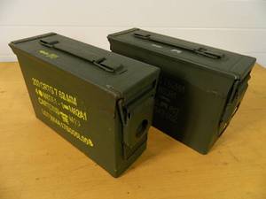 lot 222 image: Pair of 30 Cal. US Military Ammo Cans
