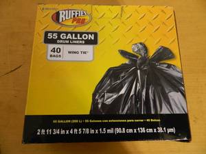 lot 224 image: New Box of 55 Gallon Trash Bags