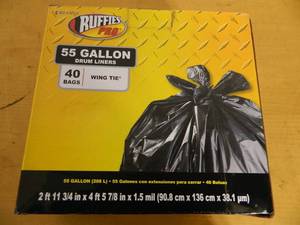 lot 225 image: New Box of 55 Gallon Trash Bags