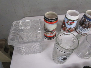 lot 197 image: Beer Steins, Shot Glasses, Coasters