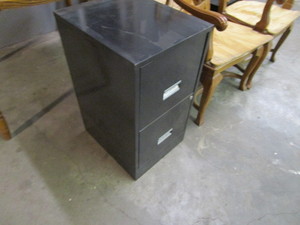 lot 92 image: Table, Chairs, Small File Cab.