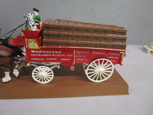 lot 96 image: Budweiser Wagon & Clydesdales 5x7x36