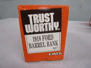 lot 107 image: (New in Box) 1918 Ford Barrel Truck Die Cast Bank