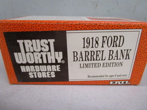 lot 120 image: (New in Box) 1918 Ford Barrel Truck Die Cast Bank