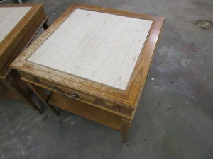 lot 163 image: End Tables (2) 24x24x23 & (1) 12x12x24
