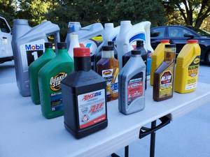 lot 37 image: Lot of all New (4) 1 Gallon SW-20 Motor Oil, and misc Oil Treatments and Transmission Fluid