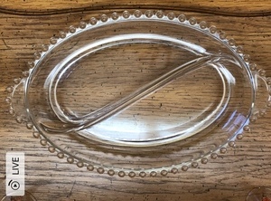 lot 106 image: Candlewick Cake Plate & Relish Dish