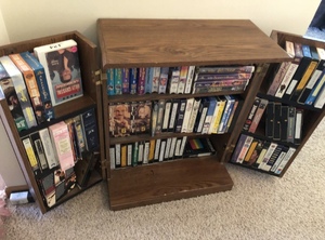 lot 131 image: VHS Cabinet with VHS Tapes
